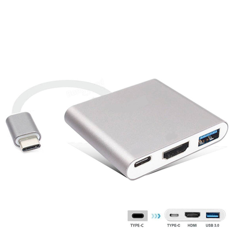 3 in 1 - USB 3.0, USB 3.1 Type-C, HDMI - Multiport Charging Converter HUB Adapter - DirectEASYBUY